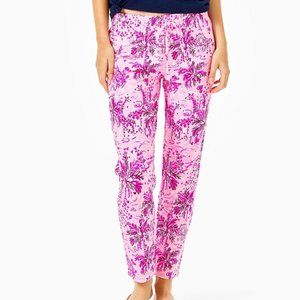 NWT Lilly Pulitzer Emora Knit Pant - Pink Blossom Wild About You - Size Small